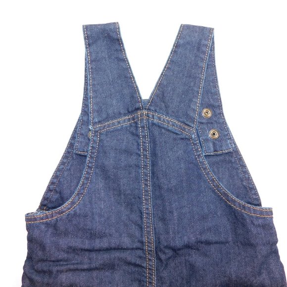 Carter's Boys 24 Months Dark Denim Short Overalls - Picture 3 of 4
